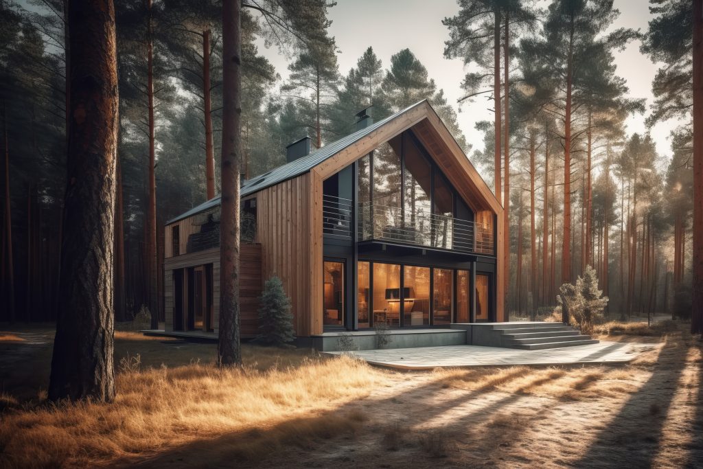 dom w konstrukcji szkieletowej Nordic Wooden House